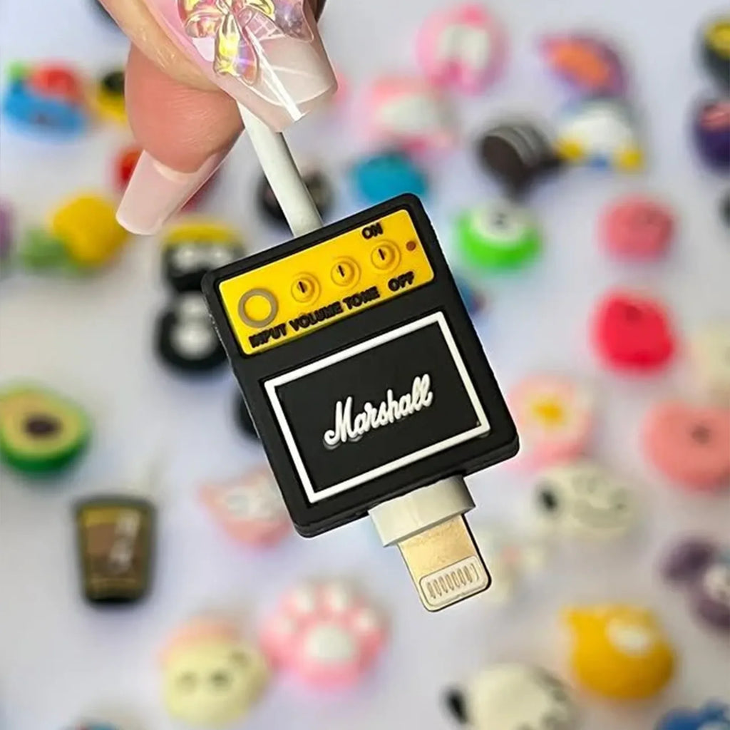Cute Marshall Speaker Silicone Charger Cover for iPhone 18W/20W USB-C Charger