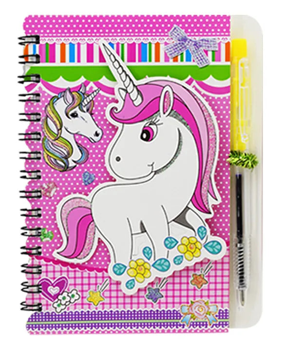 Unicorn mini Spiral Diary with Pen (Small)