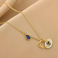 American Diamond Studded Evil Eye Anti-Tarnish Pendant Necklace