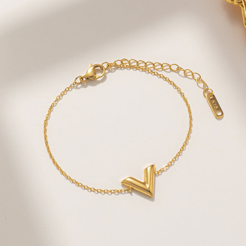 Anti Tarnish V-Shaped Wraparound Bracelet For Women