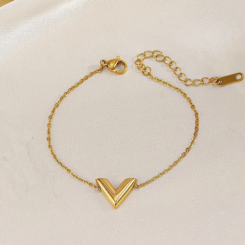 Anti Tarnish V-Shaped Wraparound Bracelet For Women