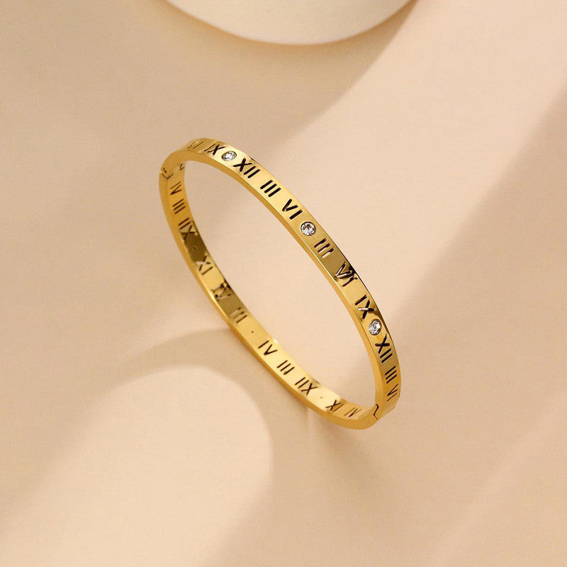 Anti Tarnish Roman Numerals Bracelet