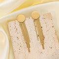 Anti Tarnish Geometric Statement Tassel Earrings For Women