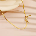 Anti Tarnish Infinity Bow Choker Necklace