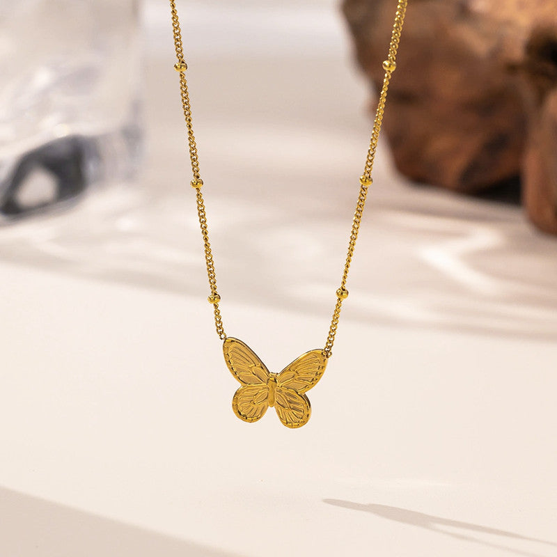 Anti Tarnish Stainless Steel Butterfly Themed Pendant