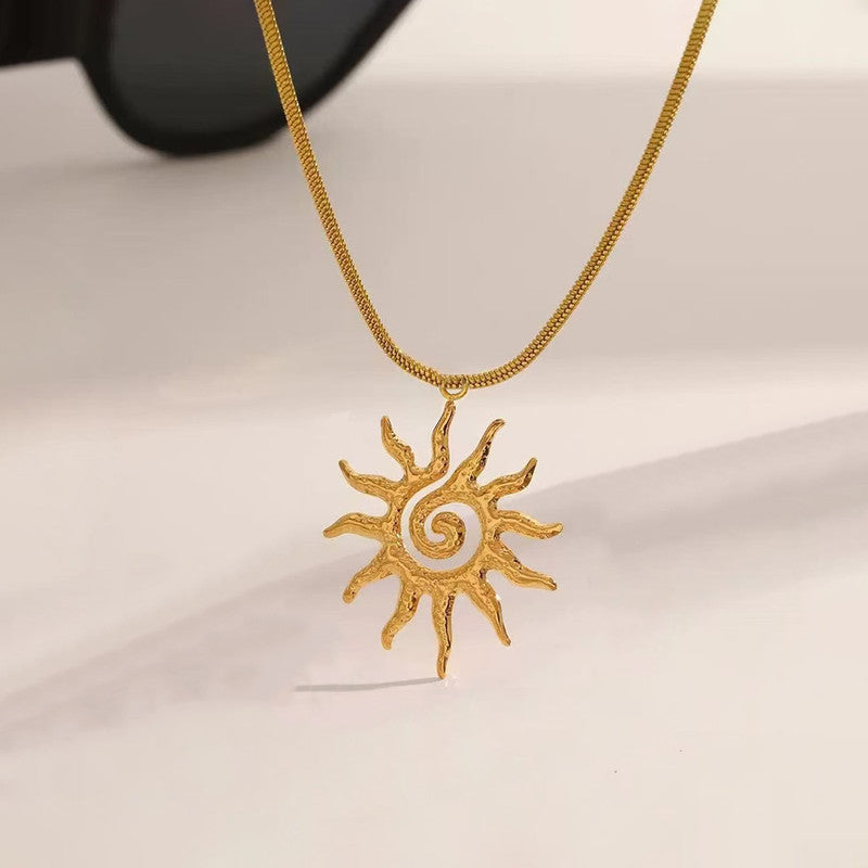 Anti Tarnish Stainless Steel Sun Shaped Pendant