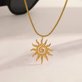 Anti Tarnish Stainless Steel Sun Shaped Pendant