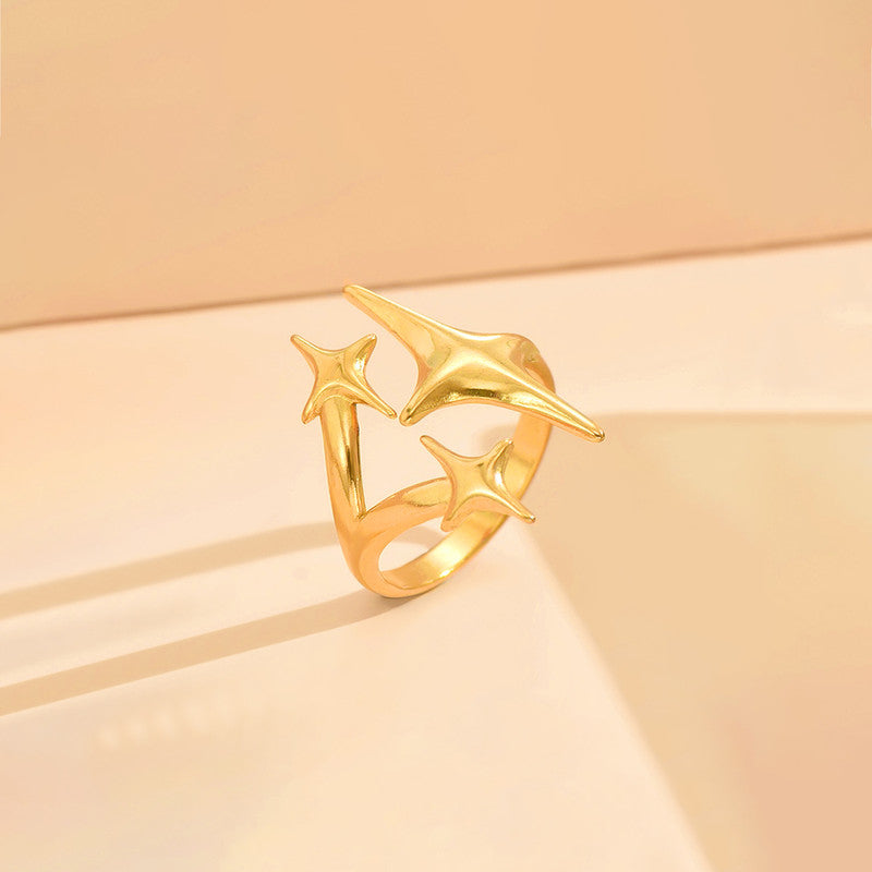 Anti Tarnish Stainless Steel Star Themed Ring
