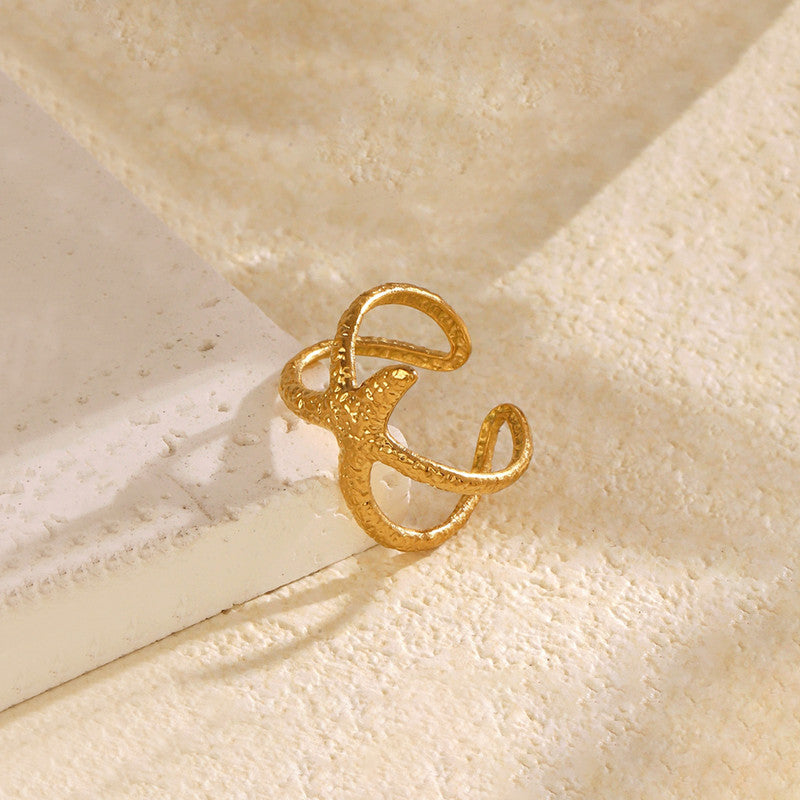 Anti Tarnish Stainless Steel Star Themed Contemporary Ring