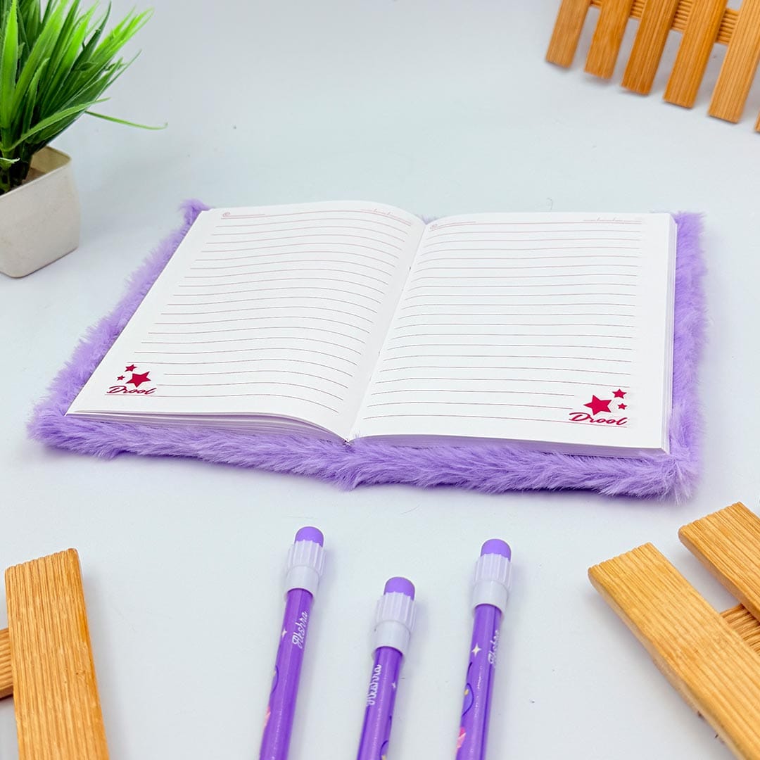 A5 fur notebook