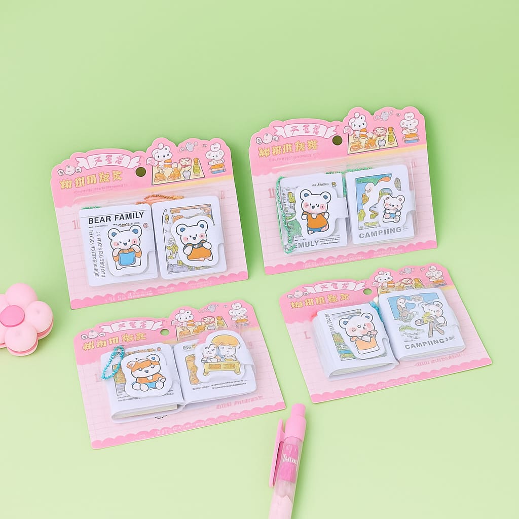 Cute  Couple Mini Diary 2 Pcs