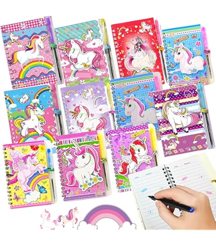 Unicorn mini Spiral Diary with Pen (Small)