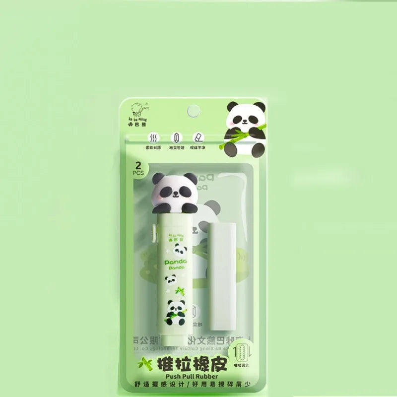 Kawaii Character Push Eraser Set
