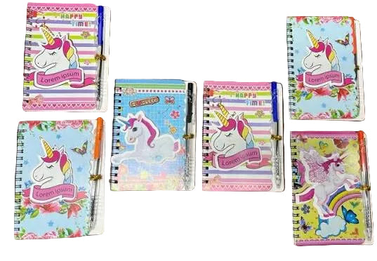 Unicorn mini Spiral Diary with Pen (Small)