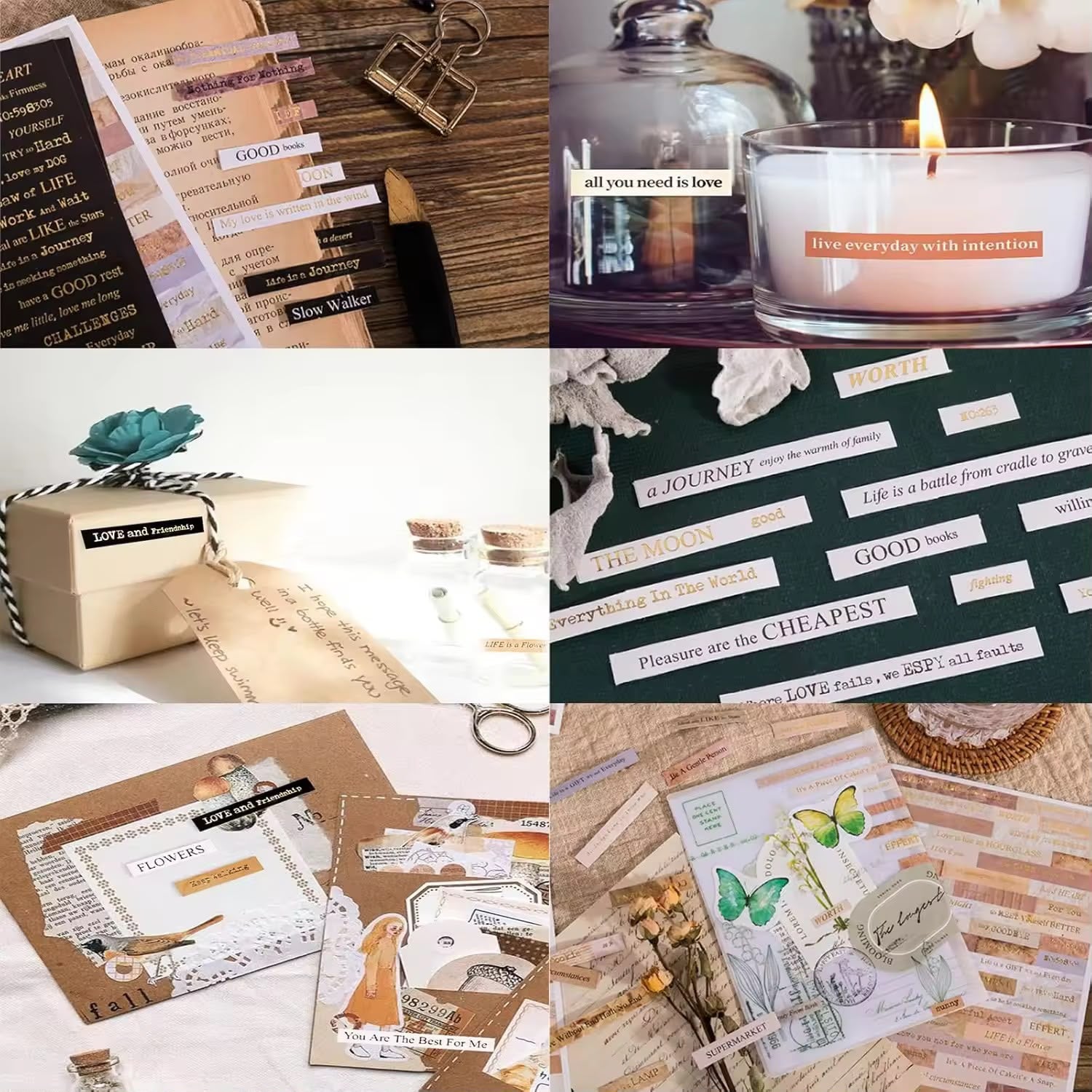 Motivational Quote Journaling Sticker Sheets (Set of 3)