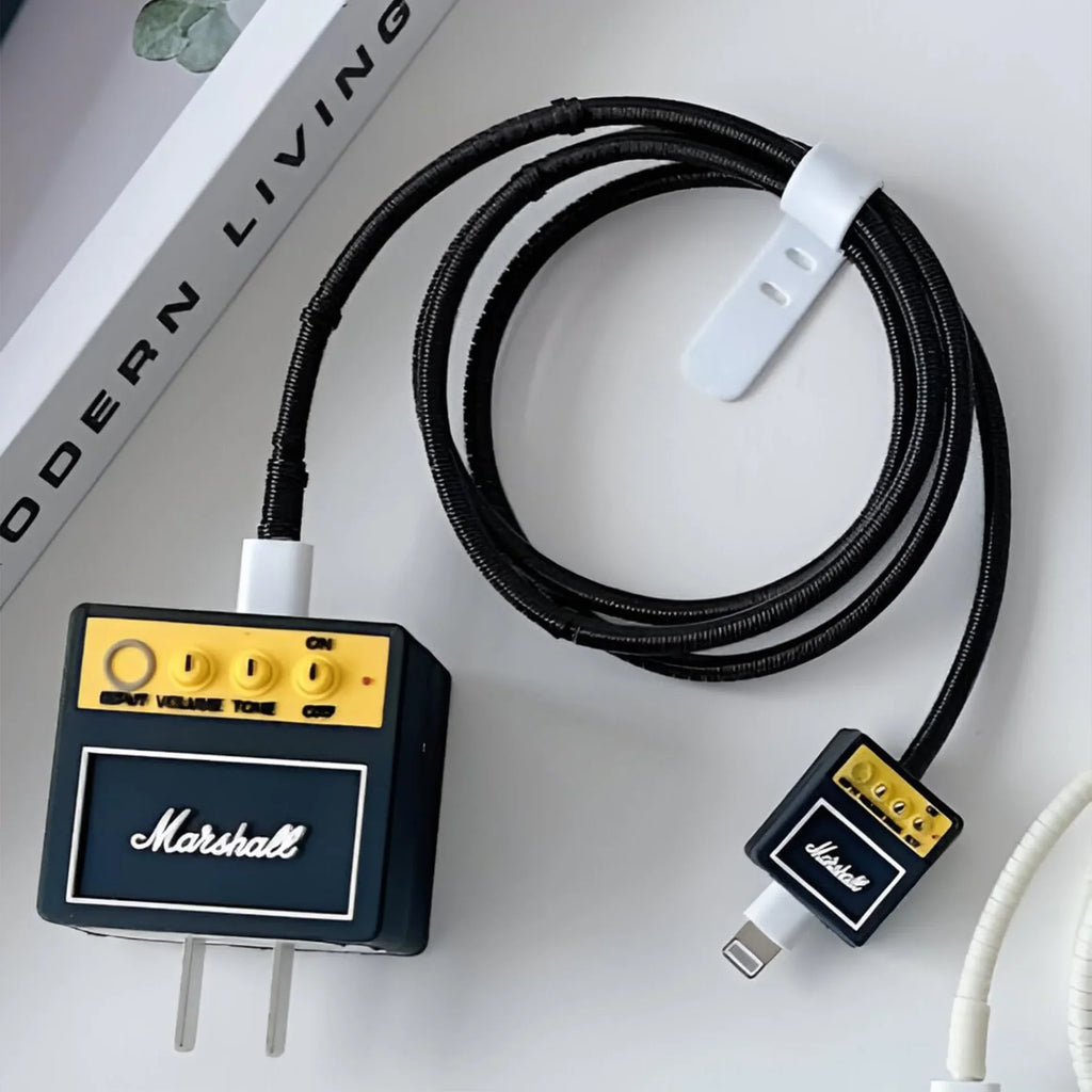 Cute Marshall Speaker Silicone Charger Cover for iPhone 18W/20W USB-C Charger