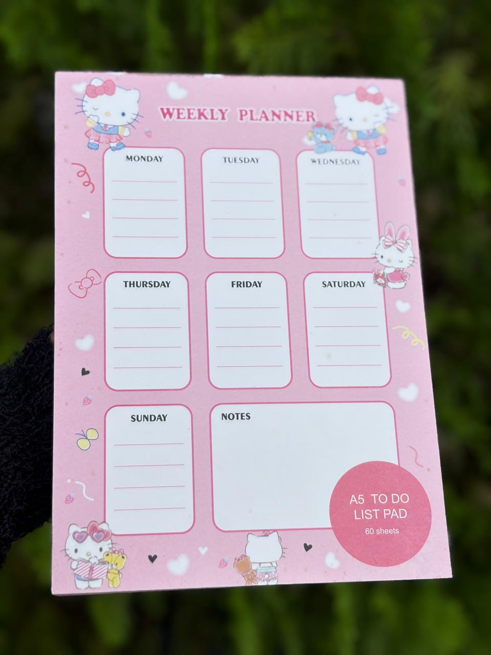 Kawaii Weekly Planner 1 pcs