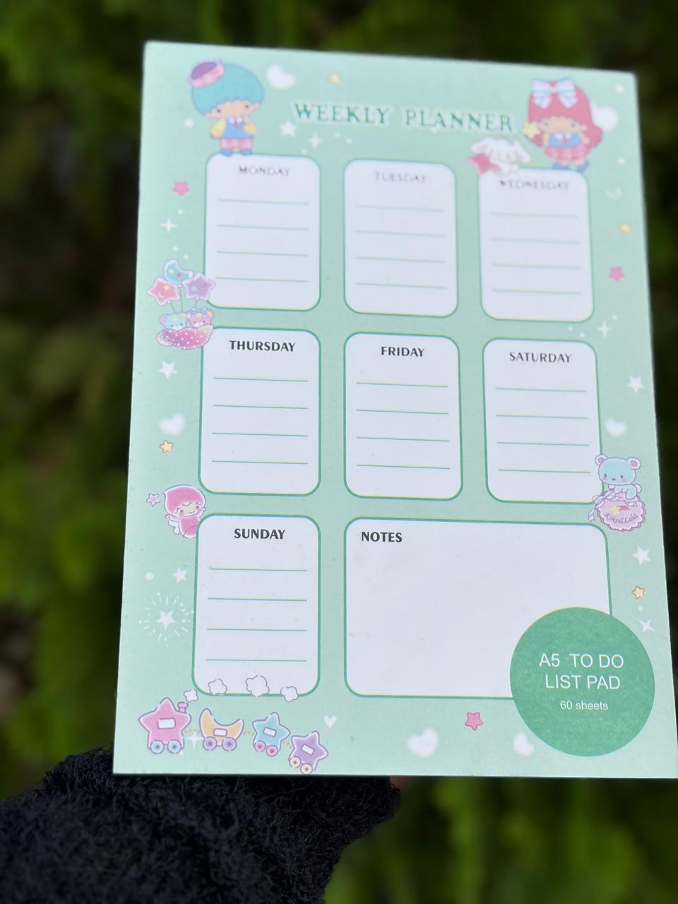 Kawaii Weekly Planner 1 pcs